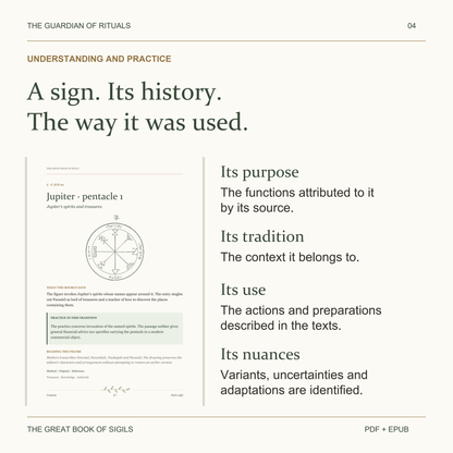 An actual page from the English edition, with four points of reference: purpose, tradition, use and nuances.