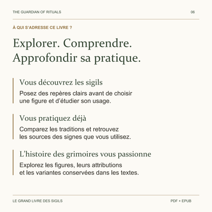 Le livre accompagne les débutants, les praticiens et les lecteurs passionnés par l’histoire des grimoires.