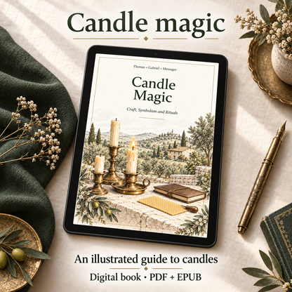 Candle magic on a tablet, a digital book in PDF and EPUB.